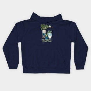 Tropics  |  Tropical Plants  | Botanical Plants Kids Hoodie